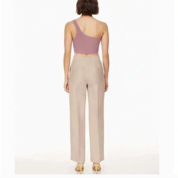 Aritzia Babaton Agency Linen Pant in Kasha Taupe Size 10 EUC - Picture 14 of 15